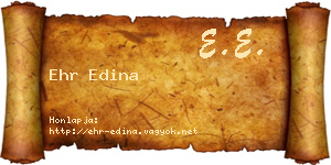 Ehr Edina névjegykártya